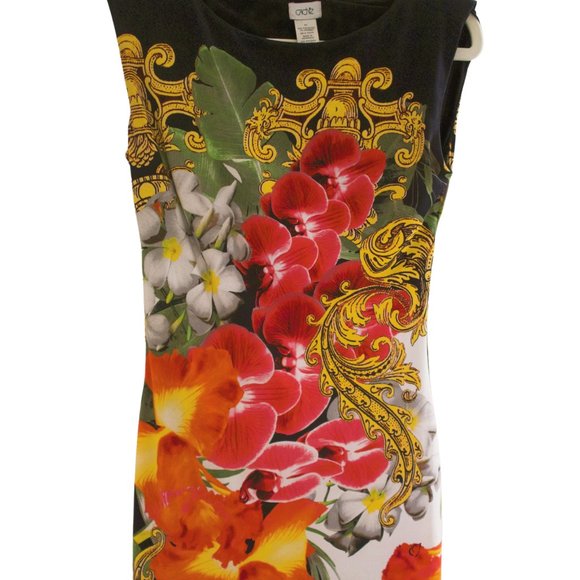 Robe Caché - Imprimé Floral - Taille XS - Longueur Genoux - Occasion Très Bon état